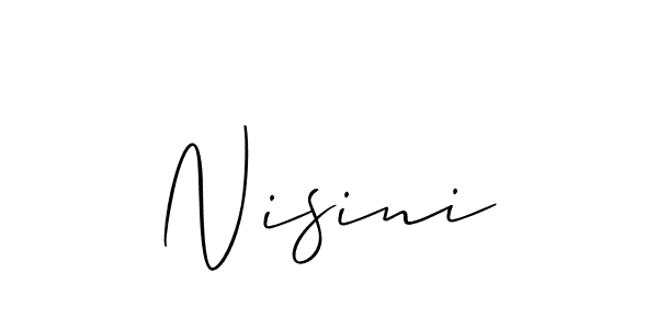Nisini stylish signature style. Best Handwritten Sign (Allison_Script) for my name. Handwritten Signature Collection Ideas for my name Nisini. Nisini signature style 2 images and pictures png