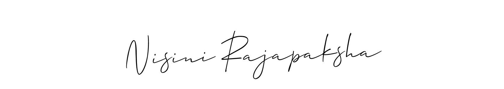 How to make Nisini Rajapaksha name signature. Use Allison_Script style for creating short signs online. This is the latest handwritten sign. Nisini Rajapaksha signature style 2 images and pictures png