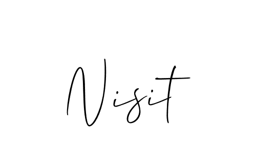 The best way (Allison_Script) to make a short signature is to pick only two or three words in your name. The name Nisit include a total of six letters. For converting this name. Nisit signature style 2 images and pictures png