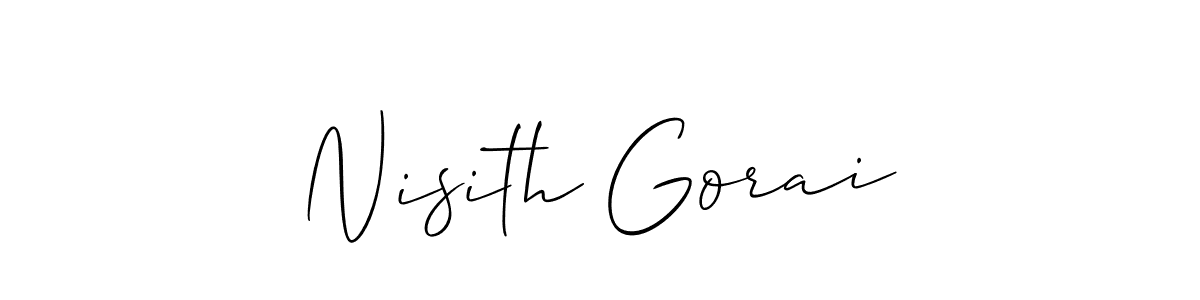 Also we have Nisith Gorai name is the best signature style. Create professional handwritten signature collection using Allison_Script autograph style. Nisith Gorai signature style 2 images and pictures png