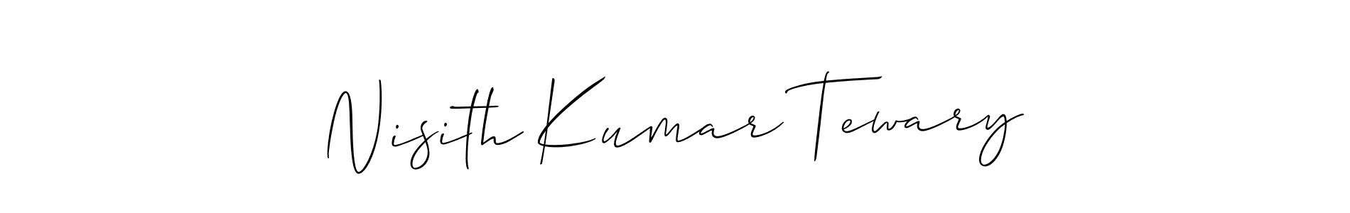 How to Draw Nisith Kumar Tewary signature style? Allison_Script is a latest design signature styles for name Nisith Kumar Tewary. Nisith Kumar Tewary signature style 2 images and pictures png