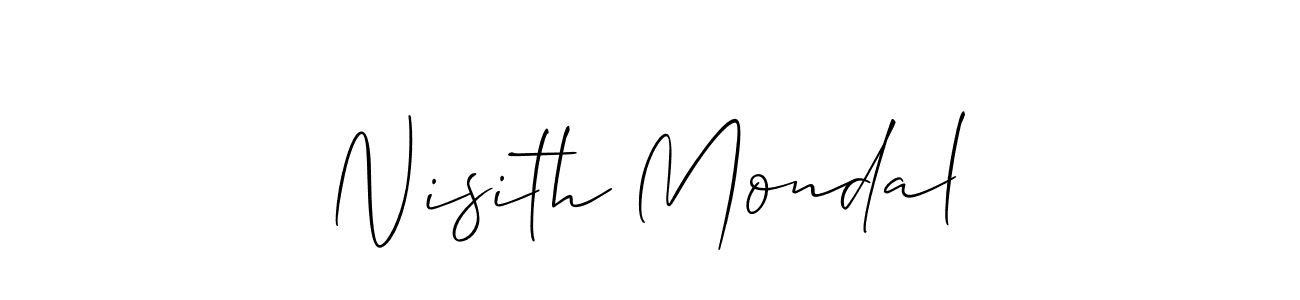 How to make Nisith Mondal signature? Allison_Script is a professional autograph style. Create handwritten signature for Nisith Mondal name. Nisith Mondal signature style 2 images and pictures png