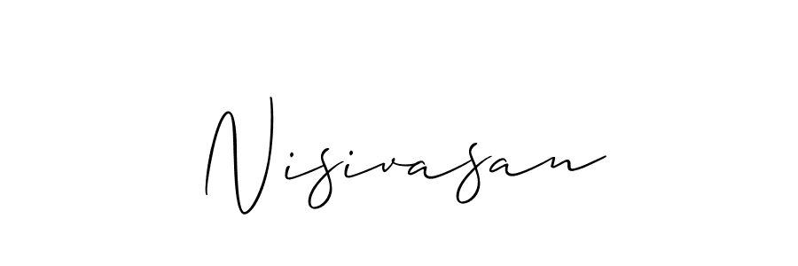 How to make Nisivasan name signature. Use Allison_Script style for creating short signs online. This is the latest handwritten sign. Nisivasan signature style 2 images and pictures png
