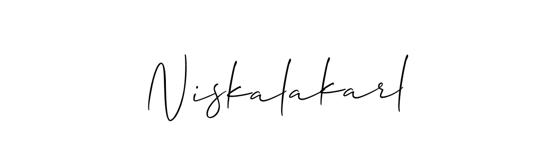 Also we have Niskalakarl name is the best signature style. Create professional handwritten signature collection using Allison_Script autograph style. Niskalakarl signature style 2 images and pictures png