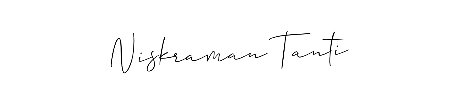 Allison_Script is a professional signature style that is perfect for those who want to add a touch of class to their signature. It is also a great choice for those who want to make their signature more unique. Get Niskraman Tanti name to fancy signature for free. Niskraman Tanti signature style 2 images and pictures png