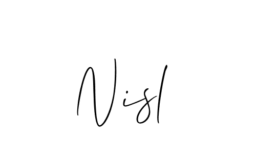 How to make Nisl  signature? Allison_Script is a professional autograph style. Create handwritten signature for Nisl  name. Nisl  signature style 2 images and pictures png