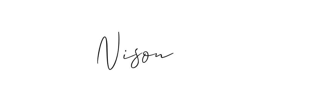 How to Draw Nison       signature style? Allison_Script is a latest design signature styles for name Nison      . Nison       signature style 2 images and pictures png