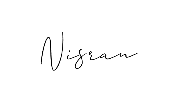 if you are searching for the best signature style for your name Nisran. so please give up your signature search. here we have designed multiple signature styles  using Allison_Script. Nisran signature style 2 images and pictures png
