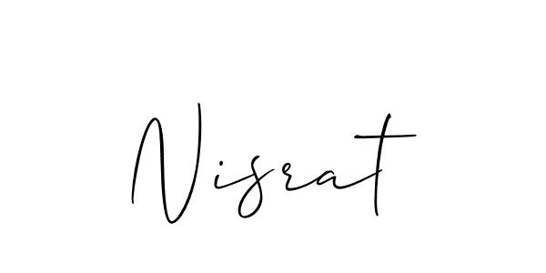 Also You can easily find your signature by using the search form. We will create Nisrat name handwritten signature images for you free of cost using Allison_Script sign style. Nisrat signature style 2 images and pictures png
