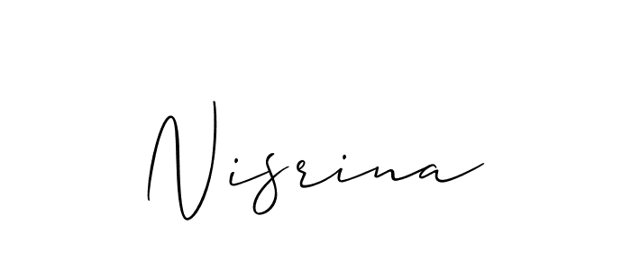 Once you've used our free online signature maker to create your best signature Allison_Script style, it's time to enjoy all of the benefits that Nisrina name signing documents. Nisrina signature style 2 images and pictures png