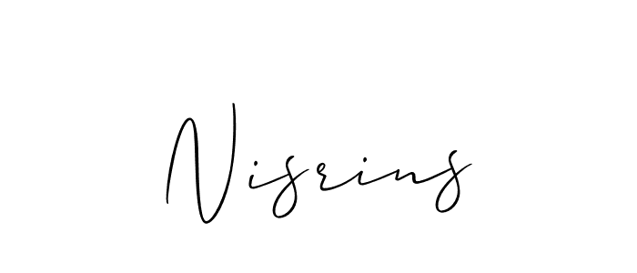 This is the best signature style for the Nisrins name. Also you like these signature font (Allison_Script). Mix name signature. Nisrins signature style 2 images and pictures png
