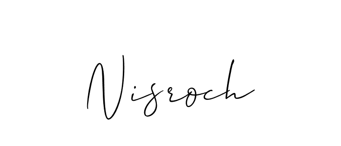 Allison_Script is a professional signature style that is perfect for those who want to add a touch of class to their signature. It is also a great choice for those who want to make their signature more unique. Get Nisroch name to fancy signature for free. Nisroch signature style 2 images and pictures png