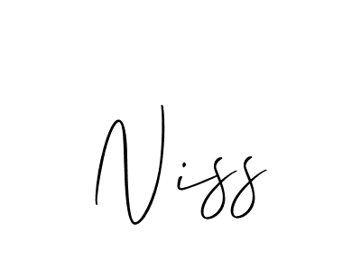 Create a beautiful signature design for name Niss. With this signature (Allison_Script) fonts, you can make a handwritten signature for free. Niss signature style 2 images and pictures png