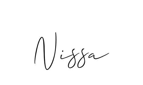 How to make Nissa name signature. Use Allison_Script style for creating short signs online. This is the latest handwritten sign. Nissa signature style 2 images and pictures png