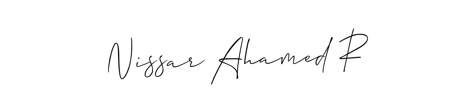 Once you've used our free online signature maker to create your best signature Allison_Script style, it's time to enjoy all of the benefits that Nissar Ahamed R name signing documents. Nissar Ahamed R signature style 2 images and pictures png