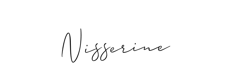 It looks lik you need a new signature style for name Nisserine. Design unique handwritten (Allison_Script) signature with our free signature maker in just a few clicks. Nisserine signature style 2 images and pictures png