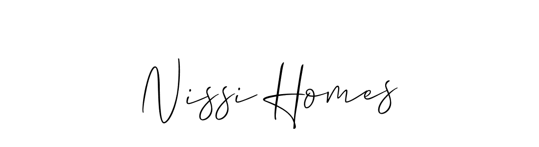 How to Draw Nissi Homes signature style? Allison_Script is a latest design signature styles for name Nissi Homes. Nissi Homes signature style 2 images and pictures png