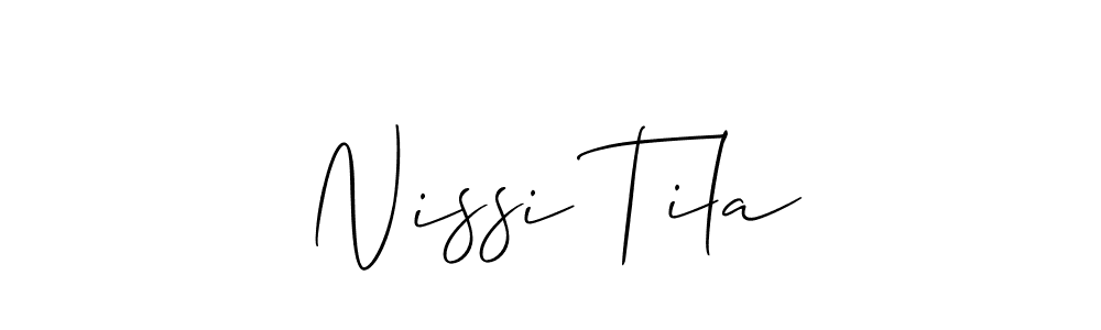 You should practise on your own different ways (Allison_Script) to write your name (Nissi Tila) in signature. don't let someone else do it for you. Nissi Tila signature style 2 images and pictures png