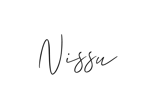 Nissu stylish signature style. Best Handwritten Sign (Allison_Script) for my name. Handwritten Signature Collection Ideas for my name Nissu. Nissu signature style 2 images and pictures png