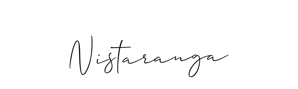 How to make Nistaranga signature? Allison_Script is a professional autograph style. Create handwritten signature for Nistaranga name. Nistaranga signature style 2 images and pictures png