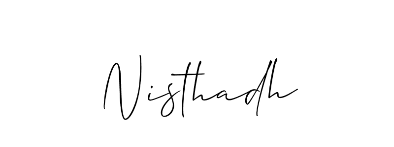 How to make Nisthadh signature? Allison_Script is a professional autograph style. Create handwritten signature for Nisthadh name. Nisthadh signature style 2 images and pictures png