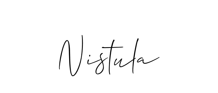 How to make Nistula signature? Allison_Script is a professional autograph style. Create handwritten signature for Nistula name. Nistula signature style 2 images and pictures png