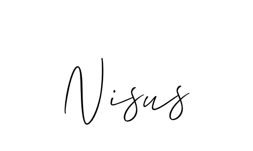 Create a beautiful signature design for name Nisus. With this signature (Allison_Script) fonts, you can make a handwritten signature for free. Nisus signature style 2 images and pictures png