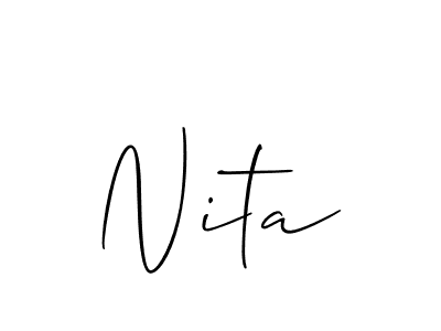 Check out images of Autograph of Nita name. Actor Nita Signature Style. Allison_Script is a professional sign style online. Nita signature style 2 images and pictures png
