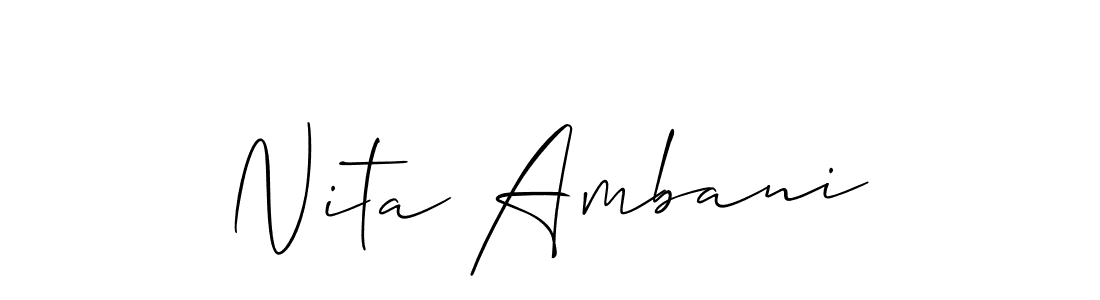 Nita Ambani stylish signature style. Best Handwritten Sign (Allison_Script) for my name. Handwritten Signature Collection Ideas for my name Nita Ambani. Nita Ambani signature style 2 images and pictures png