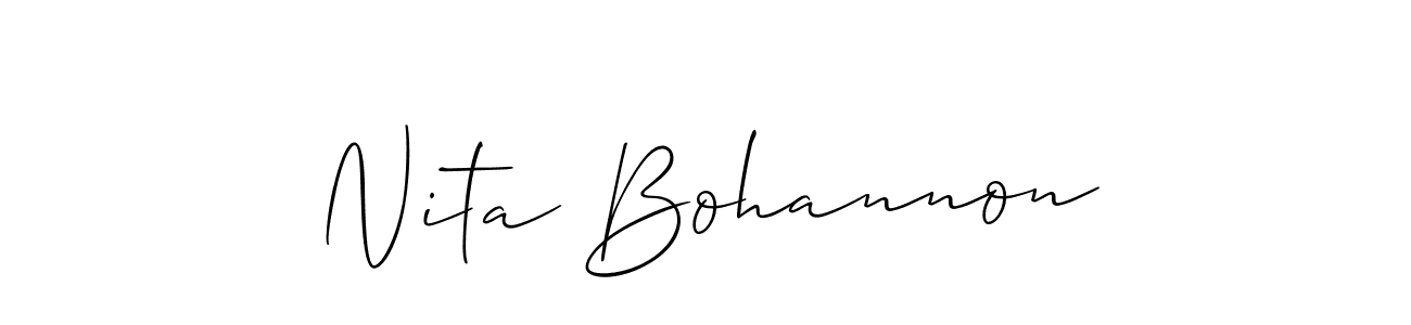 Also You can easily find your signature by using the search form. We will create Nita Bohannon name handwritten signature images for you free of cost using Allison_Script sign style. Nita Bohannon signature style 2 images and pictures png
