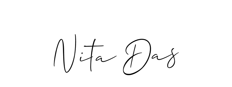 Design your own signature with our free online signature maker. With this signature software, you can create a handwritten (Allison_Script) signature for name Nita Das. Nita Das signature style 2 images and pictures png