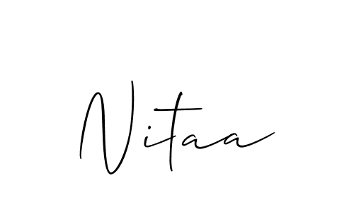 Create a beautiful signature design for name Nitaa. With this signature (Allison_Script) fonts, you can make a handwritten signature for free. Nitaa signature style 2 images and pictures png