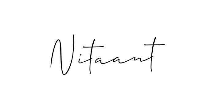 How to make Nitaant signature? Allison_Script is a professional autograph style. Create handwritten signature for Nitaant name. Nitaant signature style 2 images and pictures png