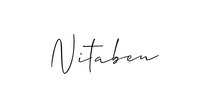 How to Draw Nitaben signature style? Allison_Script is a latest design signature styles for name Nitaben. Nitaben signature style 2 images and pictures png