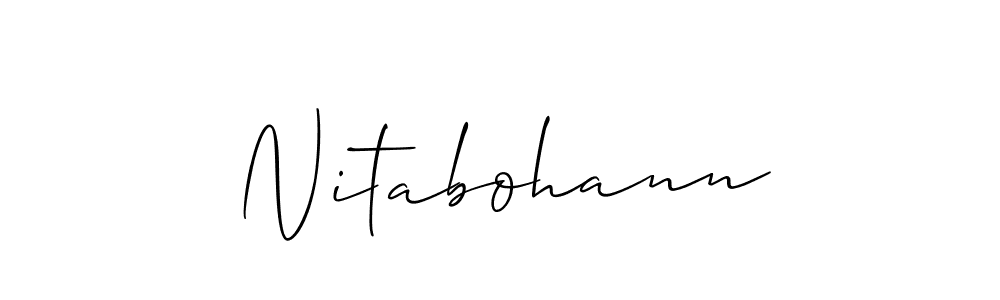 Also You can easily find your signature by using the search form. We will create Nitabohann name handwritten signature images for you free of cost using Allison_Script sign style. Nitabohann signature style 2 images and pictures png