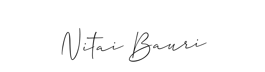 Also we have Nitai Bauri name is the best signature style. Create professional handwritten signature collection using Allison_Script autograph style. Nitai Bauri signature style 2 images and pictures png
