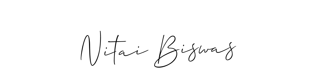 It looks lik you need a new signature style for name Nitai Biswas. Design unique handwritten (Allison_Script) signature with our free signature maker in just a few clicks. Nitai Biswas signature style 2 images and pictures png