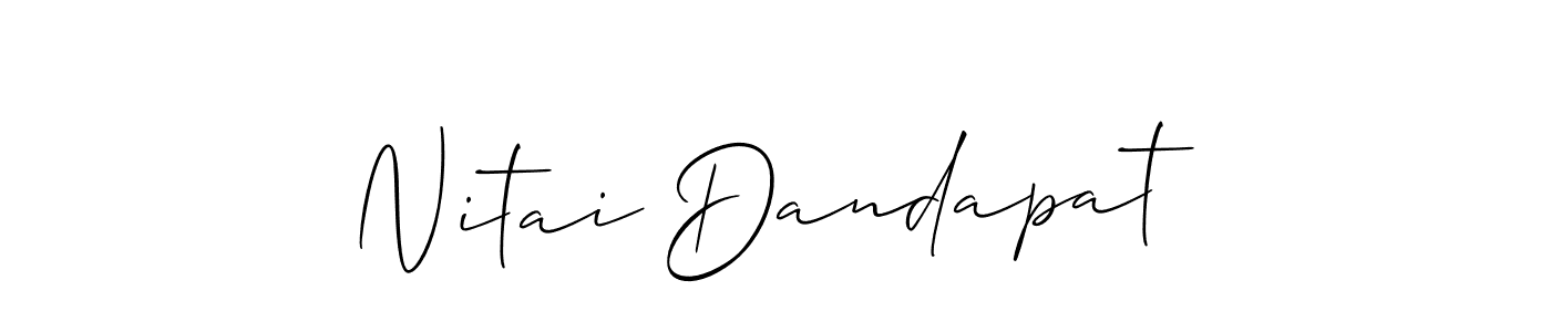 Nitai Dandapat stylish signature style. Best Handwritten Sign (Allison_Script) for my name. Handwritten Signature Collection Ideas for my name Nitai Dandapat. Nitai Dandapat signature style 2 images and pictures png