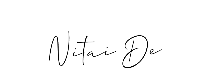 How to make Nitai De signature? Allison_Script is a professional autograph style. Create handwritten signature for Nitai De name. Nitai De signature style 2 images and pictures png