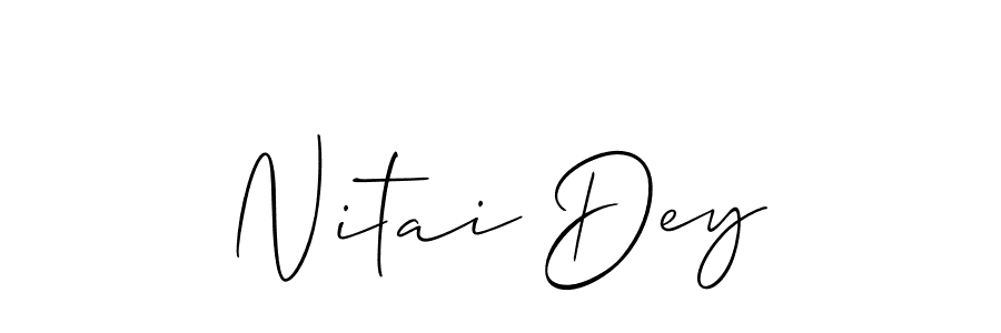 if you are searching for the best signature style for your name Nitai Dey. so please give up your signature search. here we have designed multiple signature styles  using Allison_Script. Nitai Dey signature style 2 images and pictures png