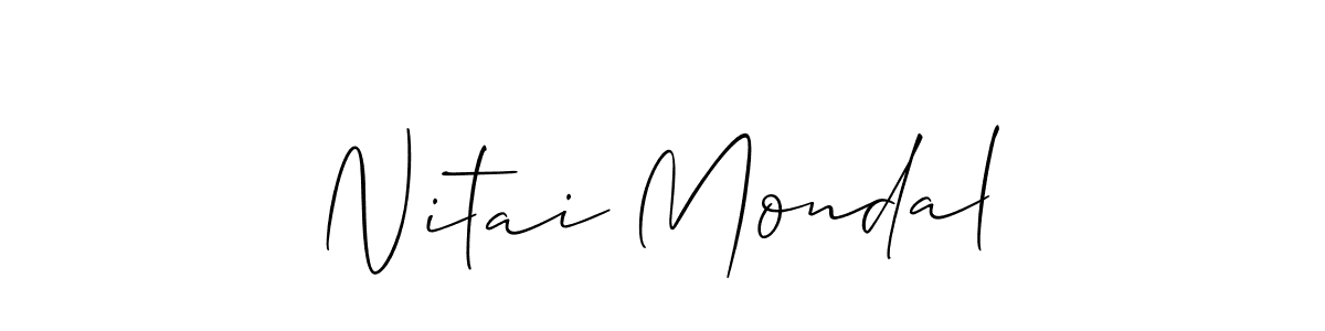 Check out images of Autograph of Nitai Mondal name. Actor Nitai Mondal Signature Style. Allison_Script is a professional sign style online. Nitai Mondal signature style 2 images and pictures png