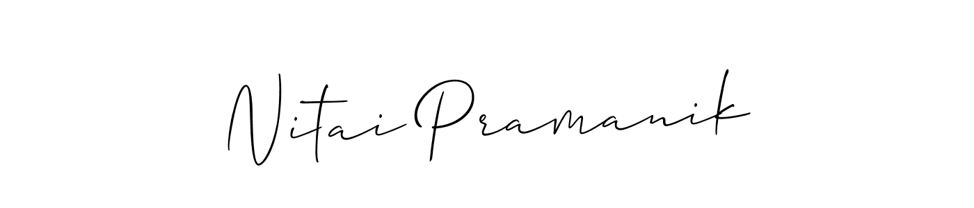 Also we have Nitai Pramanik name is the best signature style. Create professional handwritten signature collection using Allison_Script autograph style. Nitai Pramanik signature style 2 images and pictures png
