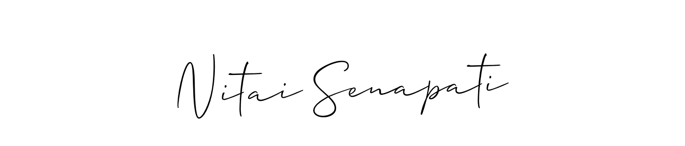 Similarly Allison_Script is the best handwritten signature design. Signature creator online .You can use it as an online autograph creator for name Nitai Senapati. Nitai Senapati signature style 2 images and pictures png