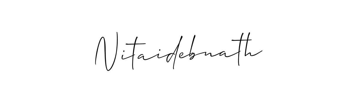 Create a beautiful signature design for name Nitaidebnath. With this signature (Allison_Script) fonts, you can make a handwritten signature for free. Nitaidebnath signature style 2 images and pictures png