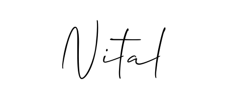A modern signature idea for name Nital using Allison_Script font. Clean strokes and elegant curves make it stand out instantly. Nital signature style 2 images and pictures png