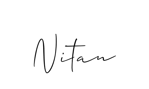 Use a signature maker to create a handwritten signature online. With this signature software, you can design (Allison_Script) your own signature for name Nitan. Nitan signature style 2 images and pictures png