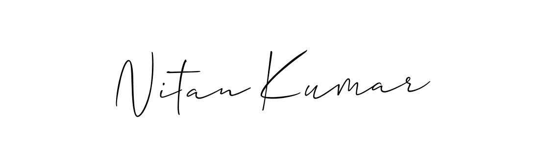 Also You can easily find your signature by using the search form. We will create Nitan Kumar name handwritten signature images for you free of cost using Allison_Script sign style. Nitan Kumar signature style 2 images and pictures png