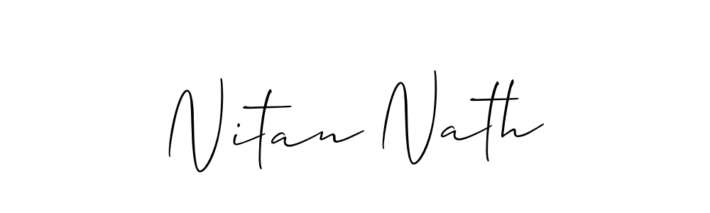 Allison_Script is a professional signature style that is perfect for those who want to add a touch of class to their signature. It is also a great choice for those who want to make their signature more unique. Get Nitan Nath name to fancy signature for free. Nitan Nath signature style 2 images and pictures png