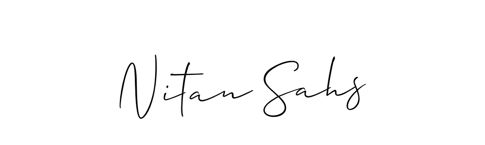 It looks lik you need a new signature style for name Nitan Sahs. Design unique handwritten (Allison_Script) signature with our free signature maker in just a few clicks. Nitan Sahs signature style 2 images and pictures png