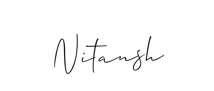 Nitansh stylish signature style. Best Handwritten Sign (Allison_Script) for my name. Handwritten Signature Collection Ideas for my name Nitansh. Nitansh signature style 2 images and pictures png